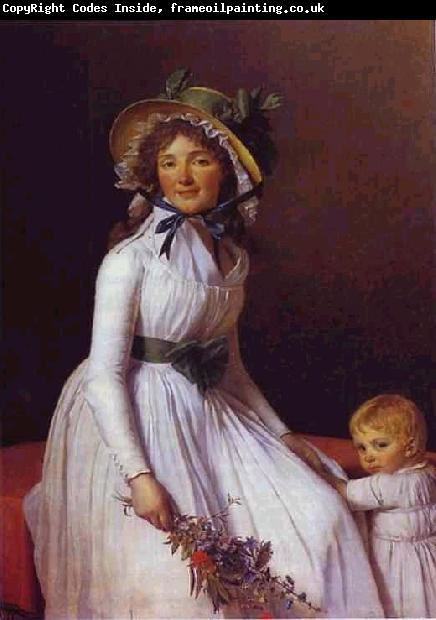 Jacques-Louis David Portrait of Emilie Seriziat and Her Son